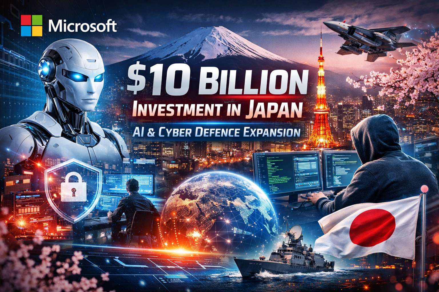Microsoft to Invest $10 Billion in Japan for AI and Cyber Defence Expansion