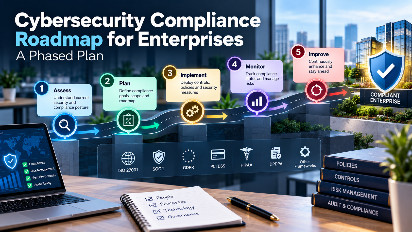 Cybersecurity Compliance Roadmap Infographic